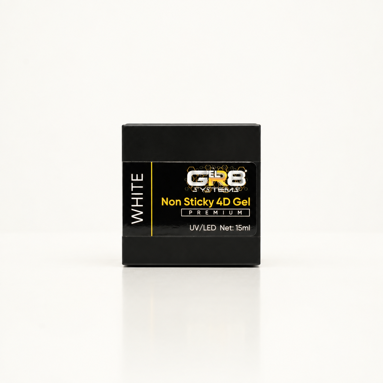 GR8 Non Sticky 4D Gel - White (15ml)