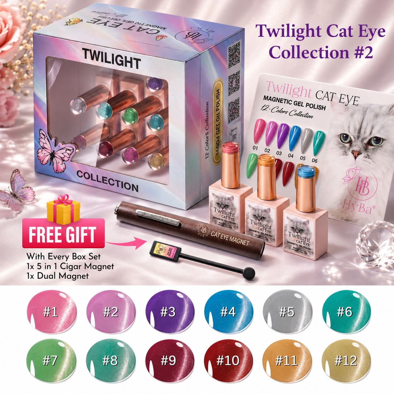Twilight Cat Eye Collection #2 - Magnetic Gel Polish