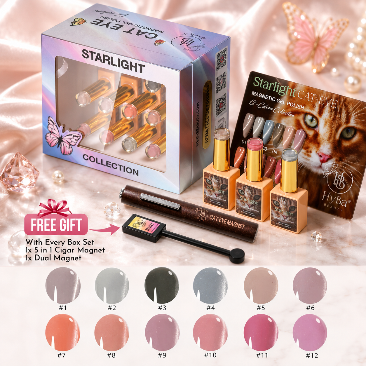 Starlight Cat Eye Collection 1 - Magnetic Gel Polish
